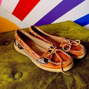 Leather Sperry Top Sider Boat Shoes Loafers Size 7‎ GUC!